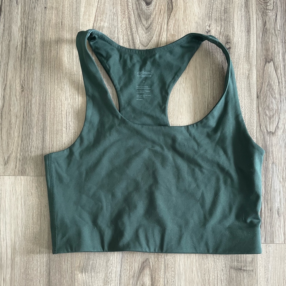 Girlfriend Collective Paloma bra - longline bra - Medium - Green